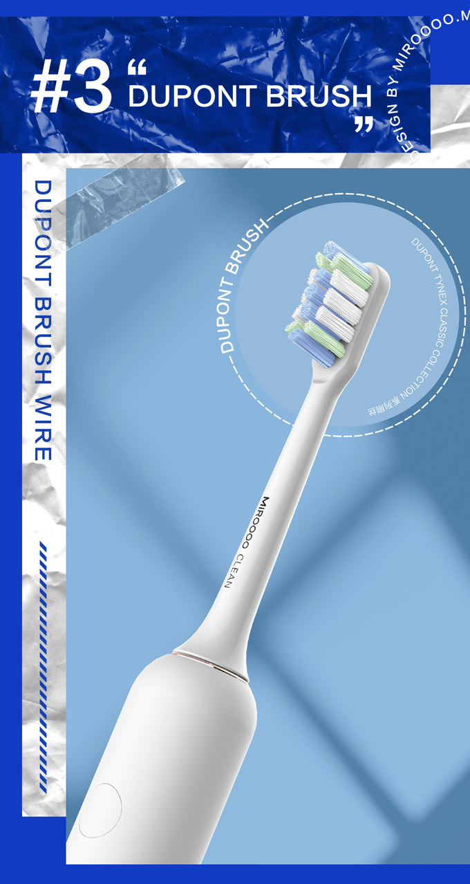 OEM USB Charging Sonic Electric Toothbrush IPX7 Waterproof Customized 5